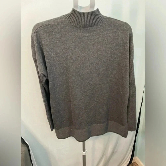 ASOS split‎ side turtleneck grey sweater size 6 -B12 - Picture 5 of 9